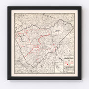 Mariposa County Vintage Map 1935