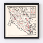 Marin County Vintage Map 1935