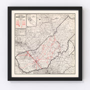 Madera County Vintage Map 1935