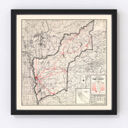 Yuba County Vintage Map 1935