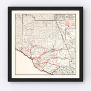 Ventura County Vintage Map 1935
