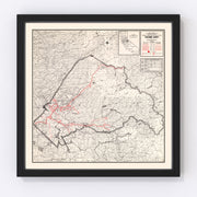 Tuolumne County Vintage Map 1935