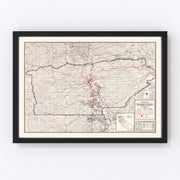 Tehama County Vintage Map 1935