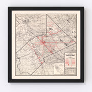 Stanislaus County Vintage Map 1935