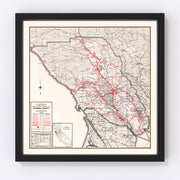 Sonoma County Vintage Map 1935