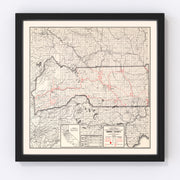 Sierra County Vintage Map 1935