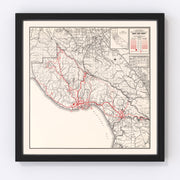 Santa Cruz County Vintage Map 1935