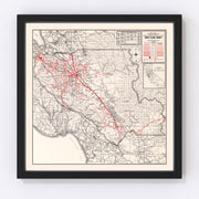 Santa Clara County Vintage Map 1935