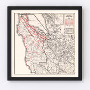 San Mateo County Vintage Map 1935