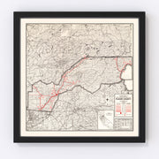 Placer County Vintage Map 1935