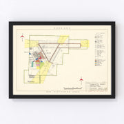 Charlotte County Municipal Airport Vintage Map 1952