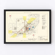 Geiger field Vintage Map 1952
