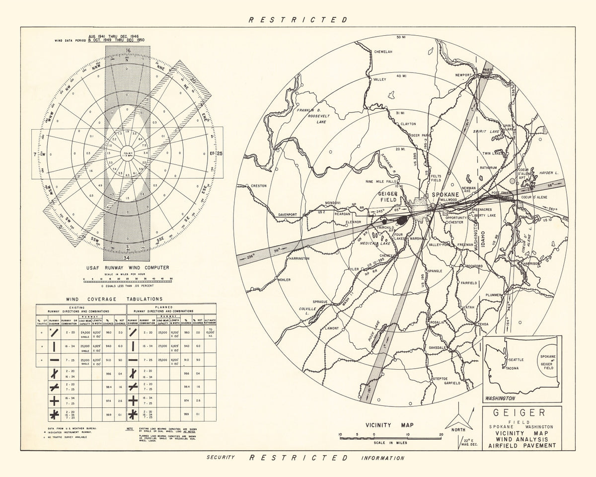 Preview of Vintage Map of the Geiger field Vicinity, 1952