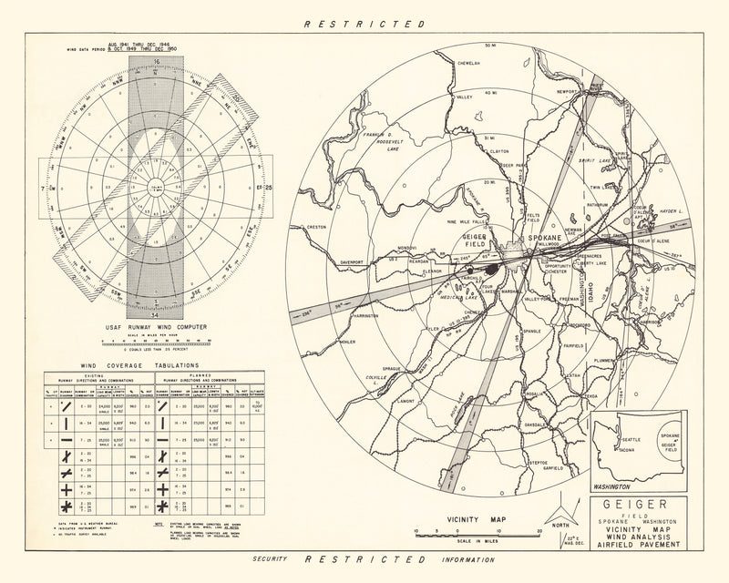 Size comparison using Vintage Map of the Geiger field Vicinity, 1952