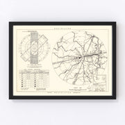 Geiger field Vicinity Vintage Map 1952