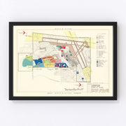 Grandview Municipal airport Vintage Map 1952