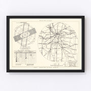 Grandview Municipal airport Vicinity Vintage Map 1952