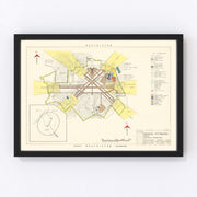 Greater Pittsburgh Airport Vintage Map 1951