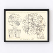 Greater Pittsburgh Airport Vicinity Vintage Map 1951