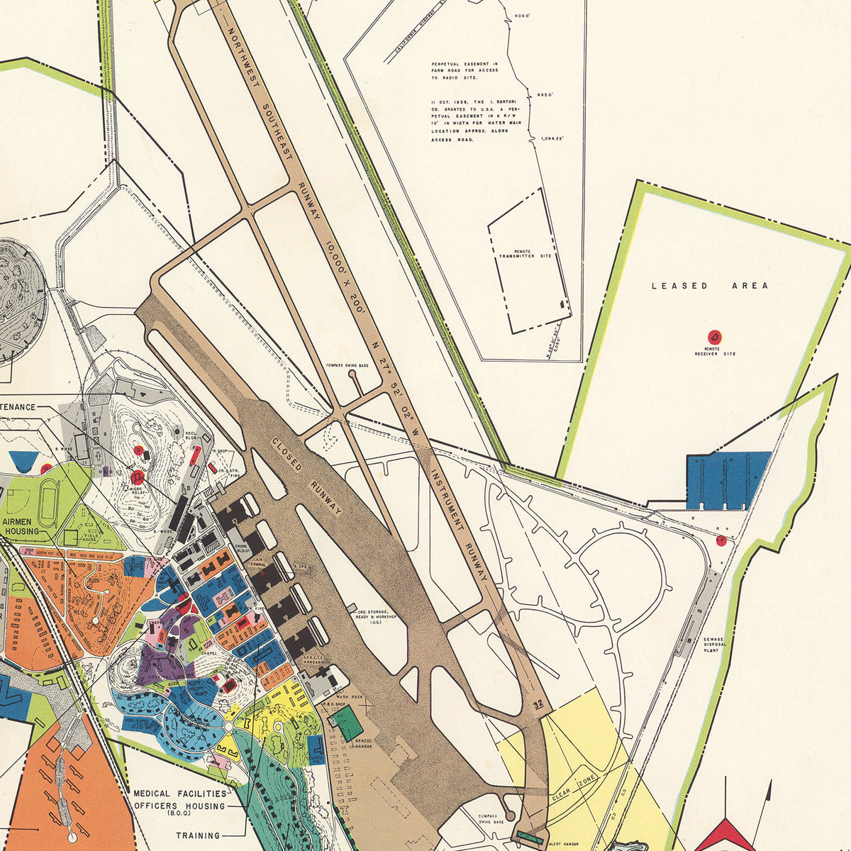 Restored historic details from the 1951 airfield map of San Rafael, California