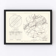 McGhee-Tyson Airport Vicinity Vintage Map 1952