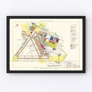 Mc Guire Air Force Base Vintage Map 1952