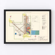 Smoky Hill Air Force Base Vintage Map 1951