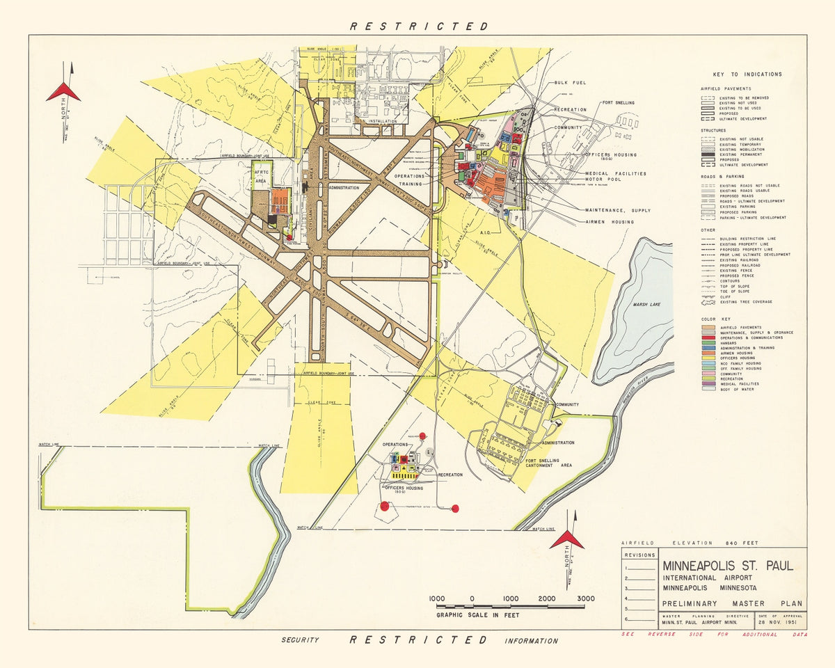 Preview of Vintage Map of Minneapolis St. Paul International Airport, 1951