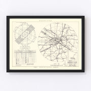Minneapolis St Paul International Airport Vicinity Vintage Map 1951