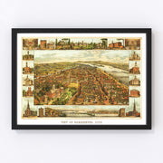 Harrisburg Vintage Map 1855