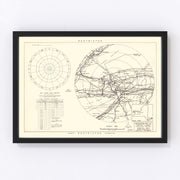 Niagara Municipal Airport Vicinity Vintage Map 1952