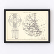 O'Hare International Airport Vicinity Vintage Map 1951