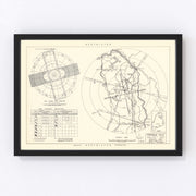Presque Isle Air Fore Base Vicinity Vintage Map 1952