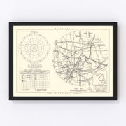 Selfridge Air Fore Base Vicinity Vintage Map 1952