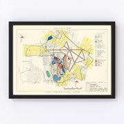 Stewart Air Fore Base Vintage Map 1952