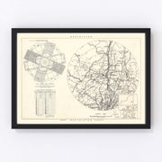 Stewart Air Fore Base Vicinity Vintage Map 1952