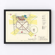 Suffolk County Air Force Base Vintage Map 1951