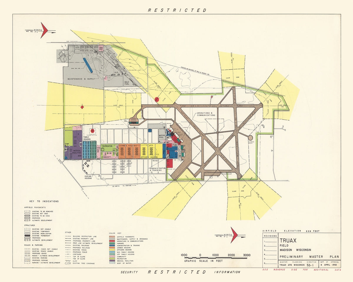 Preview of Vintage Map of Traux field, 1952