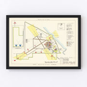 Wurtsmith Air Force Base Vintage Map 1952
