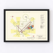 Youngstown Municipal Airport Vintage Map 1951