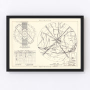Brookley Air Force Base Vicinity Vintage Map 1952