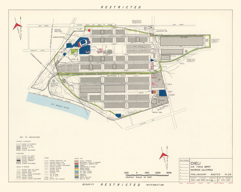 Size comparison using Vintage Map of Cheli Air Force Depot, 1952