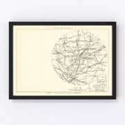 Gentile Specialized Air Force Depot Vicinity Vintage Map 1952