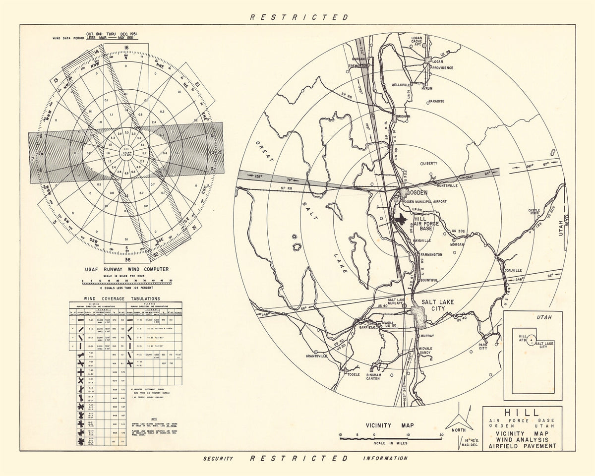 Preview of Vintage Map of the Hill Air Force Base Vicinity, 1952