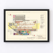 McClellan Air Force Base Vintage Map 1952