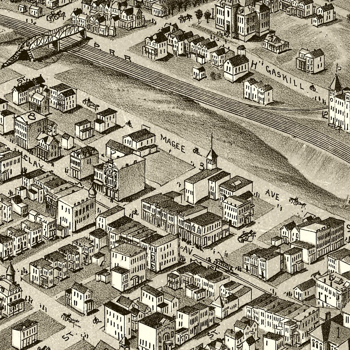 Restored historic details from the 1897 city map of Jeannette, Pennsylvania