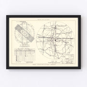 Tinker Air Force Base Vicinity Vintage Map 1952
