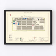 Topeka Air Force Depot Vintage Map 1951