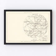 Topeka Air Force Depot Vicinity Vintage Map 1951