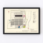 Wilkins Air Force Depot Vintage Map 1952